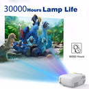 YG200 Portable LED Pocket Mini Projector AV USB SD HDMI Video Movie Game Home Theater Video Projector, US Plug(Black and White)