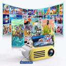 YG200 Portable LED Pocket Mini Projector AV SD HDMI Video Movie Game Home Theater Video Projector, US Plug(Yellow and White)