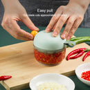 Household Multi-function Mini Garlic Cutter Cutting Vegetables Pounding Garlic Kitchen Tools(Geen)