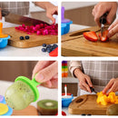 Silicone Mini Ice Pops Mold Ice Cream Ball Lolly Maker Popsicle Molds Baby DIY Food Supplement Tool(Deep Purple)