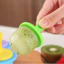 Silicone Mini Ice Pops Mold Ice Cream Ball Lolly Maker Popsicle Molds Baby DIY Food Supplement Tool(Deep Purple)