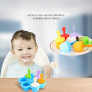 Silicone Mini Ice Pops Mold Ice Cream Ball Lolly Maker Popsicle Molds Baby DIY Food Supplement Tool(Deep Purple)