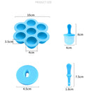 Silicone Mini Ice Pops Mold Ice Cream Ball Lolly Maker Popsicle Molds Baby DIY Food Supplement Tool(Deep Purple)