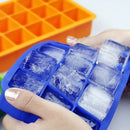 15 Grids DIY Big Ice Cube Mold Square Shape Silicone Ice Tray Fruit Ice Cream Maker(Purple)