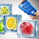 15 Grids DIY Big Ice Cube Mold Square Shape Silicone Ice Tray Fruit Ice Cream Maker(Sky Blue)