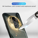 For Galaxy S9 Plus Mobile Phone Cover Glass Painted Soft Case Edge TPU Mobile Cover Case(Cloud Sea)