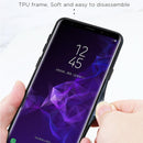 For Galaxy S9 Plus Mobile Phone Cover Glass Painted Soft Case Edge TPU Mobile Cover Case(Cloud Sea)