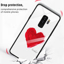 For Galaxy S9 Plus Mobile Phone Cover Glass Painted Soft Case Edge TPU Mobile Cover Case(Cloud Sea)