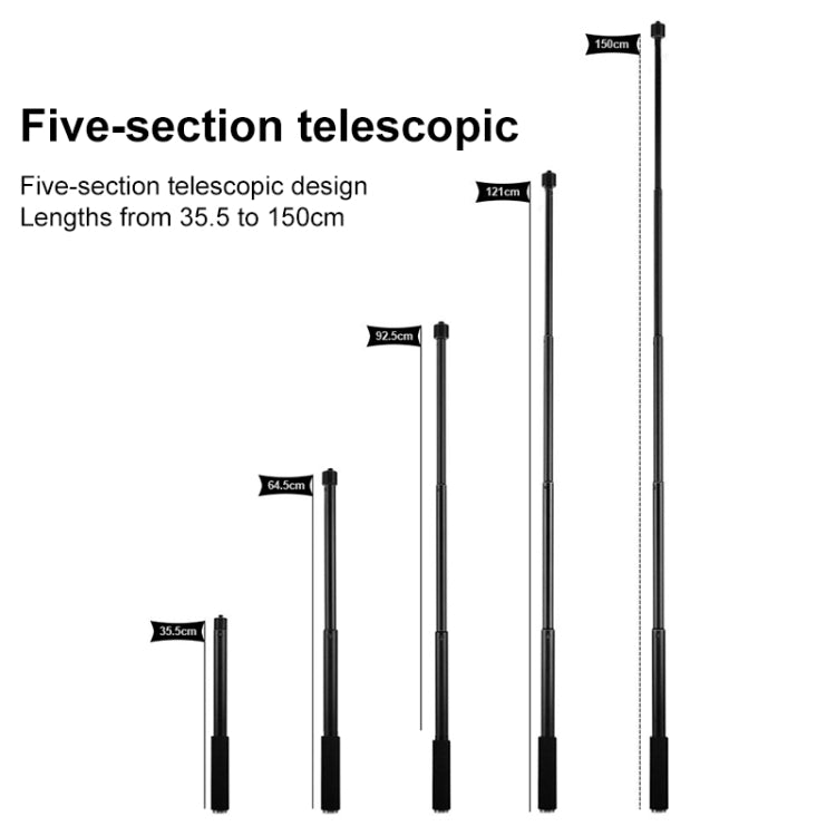 1.5m Microphone Telescopic Pole Movie Shooting Live Recording Interview Boom