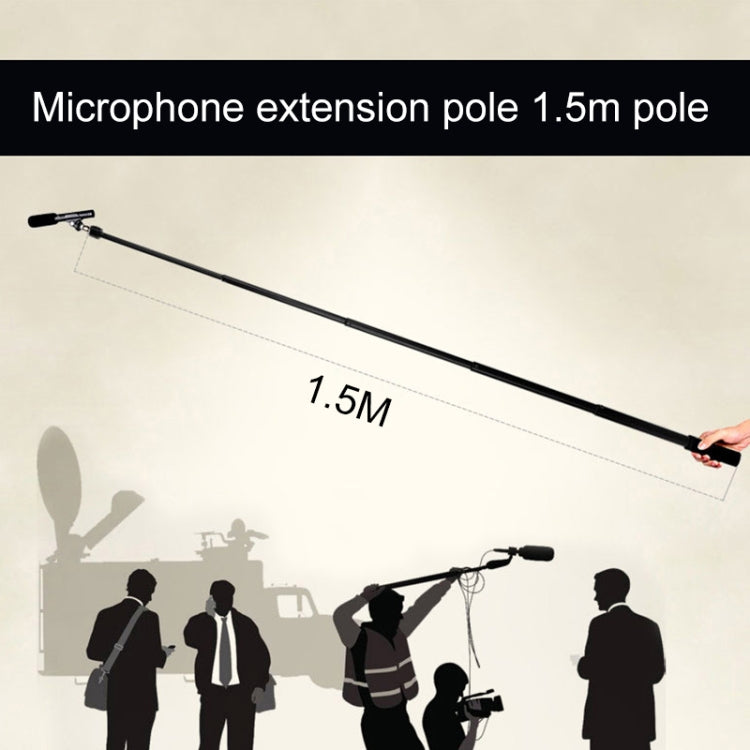 1.5m Microphone Telescopic Pole Movie Shooting Live Recording Interview Boom