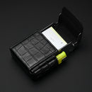 PU Leather Cigarette Case Lighter Case Business Card Case(Lychee Pattern Black)