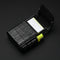 PU Leather Cigarette Case Lighter Case Business Card Case(Lychee Pattern Coffee)