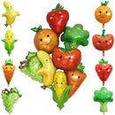 2 PCS Cartoon Vegetables and Fruits Aluminum Film Balloon Children Party Decoration Supplies Inflatable Toys(Strawberry)