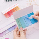 3 PCS Gradient Office Sticky Notes Planner Stickers Page School Supplies Stationery(Gradient purple)