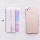 3 PCS Gradient Office Sticky Notes Planner Stickers Page School Supplies Stationery(Gradient purple)