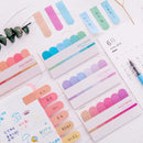 3 PCS Gradient Office Sticky Notes Planner Stickers Page School Supplies Stationery(Gradient rose red)