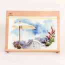 Wooden Drawing Table Portable Sketch Bookshelf Painting Art Supplies