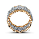 Plated Color Micro Set Ring Luxury Diamond Gold Wedding ring Size:7