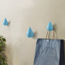 Creative Water Droplets Wall Hooks Home Decoration Resin Mural 3D Coat Hook Single Hooks Wall Hanger, Size:Small Size(Blue)