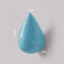 Creative Water Droplets Wall Hooks Home Decoration Resin Mural 3D Coat Hook Single Hooks Wall Hanger, Size:Small Size(Blue)
