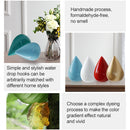 Creative Water Droplets Wall Hooks Home Decoration Resin Mural 3D Coat Hook Single Hooks Wall Hanger, Size:Small Size(Blue)