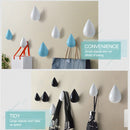 Creative Water Droplets Wall Hooks Home Decoration Resin Mural 3D Coat Hook Single Hooks Wall Hanger, Size:Small Size(Blue)