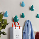 Creative Water Droplets Wall Hooks Home Decoration Resin Mural 3D Coat Hook Single Hooks Wall Hanger, Size:Small Size(Blue)