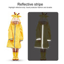 Kids Cartoon Animal Waterproof Jumpsuit Raincoat Boys Girls Children Rainwear Hooded Raincoat Suit, Size:S(Yellow)
