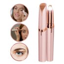 Multifunction Lipstick Eyebrow Trimmer Face Brows Hair Remover Electric Shaver Painless Eye Brow Epilator(White)