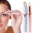 Multifunction Lipstick Eyebrow Trimmer Face Brows Hair Remover Electric Shaver Painless Eye Brow Epilator(White)
