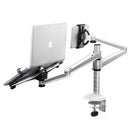OA-9X Aluminum Alloy Height Adjustable Universal Rotation Double Arm Holder Notebook Tablet Combination Stand