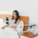 OA-9X Aluminum Alloy Height Adjustable Universal Rotation Double Arm Holder Notebook Tablet Combination Stand