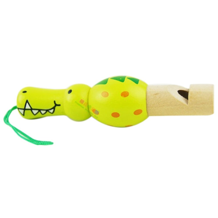 2 PCS Cute Cartoon Wooden Whistle Children Wind Instrument, Random Style Delivery