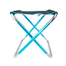 CLS Large 7075 Aluminum Alloy Outdoor Folding Stool Portable BBQ Fishing Folding Chair, Size: 30x25x31cm(Blue)