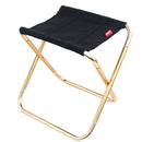 CLS Large 7075 Aluminum Alloy Outdoor Folding Stool Portable BBQ Fishing Folding Chair, Size: 30x25x31cm(Black )