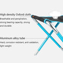 CLS Large 7075 Aluminum Alloy Outdoor Folding Stool Portable BBQ Fishing Folding Chair, Size: 30x25x31cm(Black )