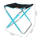 CLS Large 7075 Aluminum Alloy Outdoor Folding Stool Portable BBQ Fishing Folding Chair, Size: 30x25x31cm(Black )