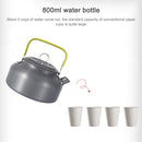 0.8L Portable Outdoor Mountaineering Picnic Aluminum Teapot Kettle Coffee Pot, Capacity: 0.8L