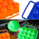 4 PCS 6 Grid Outdoor Portable Egg Protection Box, Random Color Delivery