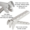 Outdoor Picnic Barbecue Aluminum Alloy Anti-scalding Pot Tongs(With Hole)