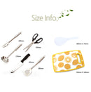 CLS 7-In-1 Outdoor 201 Stainless Steel Cookware Set Picnic Kitchenware Portable Handbag Picnic Bag(Coffe)