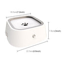 Pet Drinking Water Bowl Floating Not Wet Mouth Bowl Cat Dog Drinking Water Artifact(White)