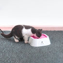 Pet Drinking Water Bowl Floating Not Wet Mouth Bowl Cat Dog Drinking Water Artifact(Pink)