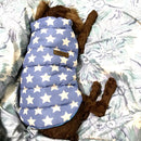 Autumn and Winter Two-piece Dog Cat Vest Sweater Suit Pet Two Feet, Size: XS(Blue Vest )