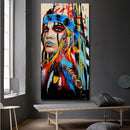Modern Wall Art Prints Coloful Girl Feathered Women Canvas Painting For Living Room Home Decor, Size:30x45cm