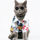 Fashion Pet Clothes Pet Printed Cotton Shirt, Size: XS(White)