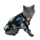Fashion Pet Clothes Pet Printed Cotton Shirt, Size: XS(Navy Blue)