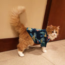 Fashion Pet Clothes Pet Printed Cotton Shirt, Size: XS(Navy Blue)