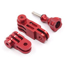 Action Camera Universal Aluminum Alloy Three-way Adjustment Arm 360 Degree Adapter(Red)