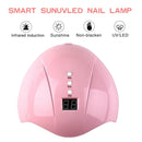 36W UV Led Lamp Nail Dryer 12 Leds for Nail Machine Curing 30s/60s/99s Timer USB Connector(Pink)